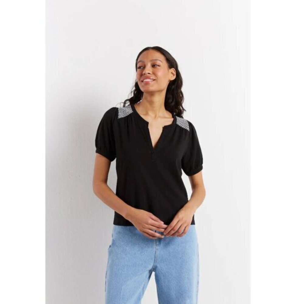 Gerard Darel Anae Embroidered Blouse L